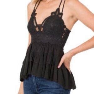 Zenana Lace Camisole Tank Top